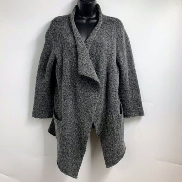 Eileen‎ Fisher Women's Mohair Open Front Drape Long Sleeve Cardigan Sweater SZ S - Picture 1 of 10